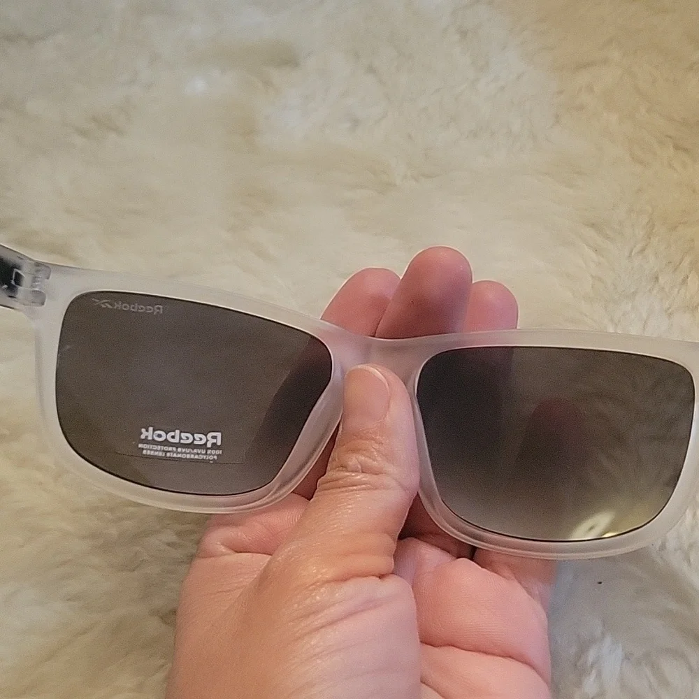 Reebok Gray, Black And White Sunglasses.